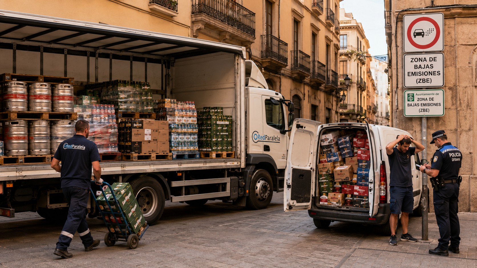 camion de reparto vs furgoneta